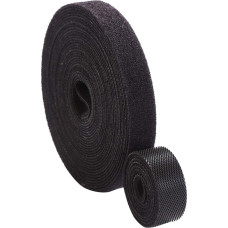 Reusable Mounting Tape Cable Ties, Double Sided Hook and Loops Cable Ties for PC, TV, HiFi System, HDMI/USB Cable, Black