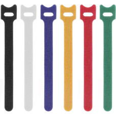 HQCM Reusable Cable Ties, 60 Pieces Adjustable Cable Ties Velcro Fasteners Hook and Loop Cable Ties Wire Wrap Tidy Management, 6 Colours