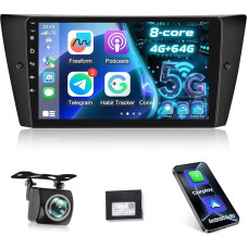 NHOPEEW 8 branduolių 4+64G automobilinis radijas BMW 3 serijos E90 E91 E92 E93 2005-2013 m. - 9 colių radijas, palaikantis 