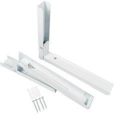 Sanfor Universal Extendable 2 Arms Microwave Wall Mount Bracket Folding Angle White Adjustable 12