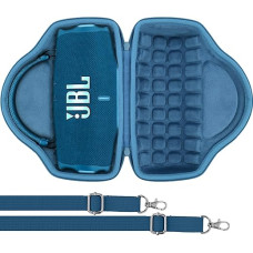 Aenllosi für JBL Charge 6 Bluetooth-Lautoradaras Hartschalen-Tragetasche mit Schulterriemen, Blau, nur Tasche