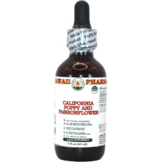 Hawaii Pharm Europe Kalifornijos aguonų ir pasiflorų žiedų skystas ekstraktas be alkoholio, gliceritas 60 ml