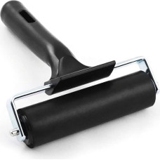 Tokaneit Rubber Roller for Printing, Rubber Rollers, Glue Roller, Ink Colour Block Roller Printing, Art Craft Oil Painting Tool Rubber Roller for Block Printing and Crafts, Black, 10cm