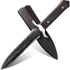 SMITH CHU Outdoor Knife Survival - Multifunctional Survival Knife Outdoor, Bushcraft Camping Knife with Wooden Handle, Ideal Gifts for Men