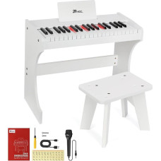 Kids Keyboard 7 Keys Digital for Kids, Mini Music Educational Instrument Piano Toy, Illuminated Rechargeable Wooden Piano for Toddlers, Girls, Boys