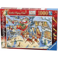 Ravensburger 2010 Christmas Puzzle Santa's Flying Visit Puzzle (1000-Piece)