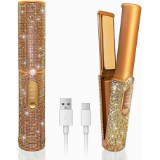 Wireless Hair Straightener, 2-in-1, Portable Hair Straightener with 5000mAh Battery, Fast Heating to 210°C/410°F, Travel Hair Straightener for Straightening and Curling (Libre)