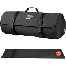 VEVOR Workout Sandbag Heavy Duty Workout Power Bags with Handles Slam Bag for Fitness Strength Training Cross Training Home Gym Black (unfilled)