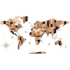 Medinis pasaulio žemėlapis 3D Medinis pasaulio žemėlapis Sienų dekoracijos Daugiasluoksnė įvairiaspalvė Medinis pasaulio žemėlapis Sienų meno dekoracijos namų ūkiui ir biurui Medinis pasaulio žemėlapis Dovana bet kokiai progai 150 x 85 cm