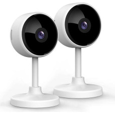 litokam Little Elf Surveillance Camera, Baby Monitor with Camera with Motion Detection, Night Vision, Two-Way Audio, Indoor Camera Surveillance for Dogs, Pet Camera with App Compatible Alexa