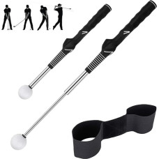 KBIBCK Golf Training Aids, Retractable Golf Grip Training Aid, Golf Swing Trainer Bracelet, Posture Corrector, Alignment Bars, Golf Swing Training Aid for Beginners, Men and Women, 2