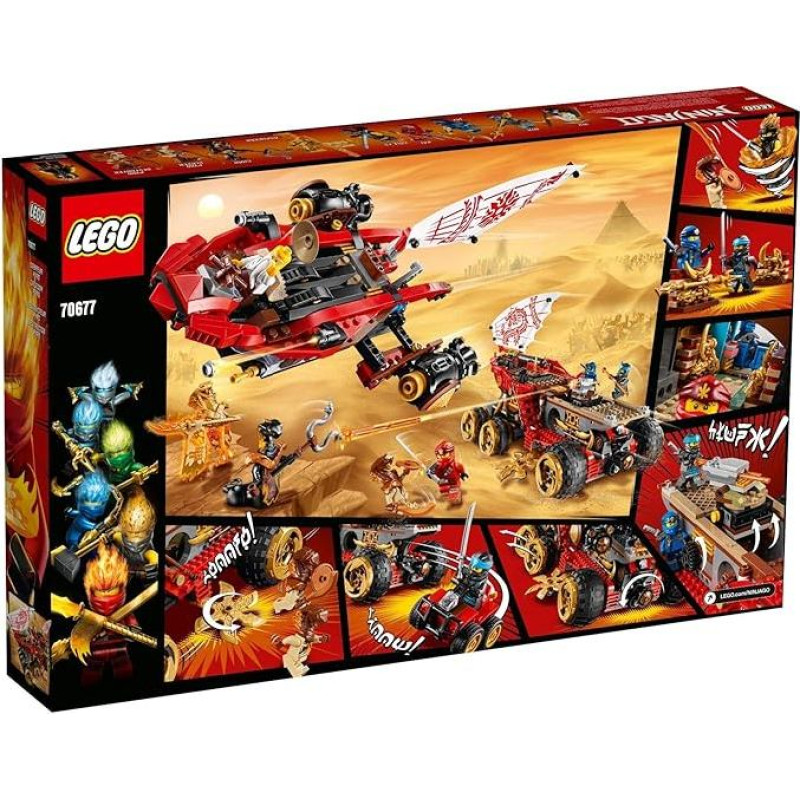 Lego 70677 Ninjago dykumos jūreivio transporto priemonė, veiksmo kupinas rinkinys su gyvatės karaliene, Spinjitzu meistro žaidimų rinkiniu