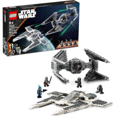 LEGO Star Wars Mandalorian Fang Fighter vs. TIE Interceptor 75348 Building Toy Set, Perfect Star Wars Gift for Fans Aged 9 and Up; with 3 Characters Including The Mandalorian
