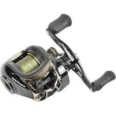 SAKURA Baitcasting Fishing Reel Casting Alendo 201 (4+1) - Rec.0.71M - 7.1:1-215g - BK.5kg + Green Braid 4x - 100m - 0.22mm - Saprk7032201T