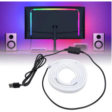 LED foninis apšvietimas, RGB LED juostelės, ekrano sinchronizavimo šviesos juostelės, 5 V USB kompiuterio aplinkos apšvietimas 24 colių monitoriams, 3