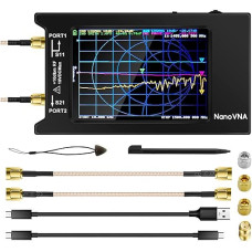 AURSINC NanoVNA-H4 antenų analizatorius, 4 colių jutiklinio ekrano vektorinis tinklo analizatorius, 2025 HW V4.3 10KHz-1.5GHz HF VHF UHF, S parametrų, SWR, fazės, vėlinimo matavimas