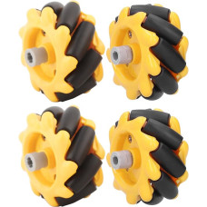 Jeffergarden Omnirad, Practical Strong Mecanum Wheel, 48 mm Durable for Smart Car Accessories, TT Coupling (Two Pairs)