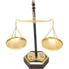 Depisuta Vintage Style Metal Scales Jewelry Tower Antique Iron Weight Scales Law Scales of Justice Gold Decoration for Home Entrance Area and Living Room