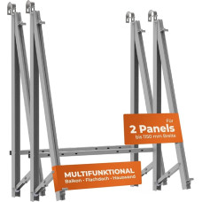 Solarway Balcony Power Station Bracket Railing, Facade and Flat Roof Mounting for 2 Solar Panels Bracket | Set | Tilt Angle 10-30°| Black