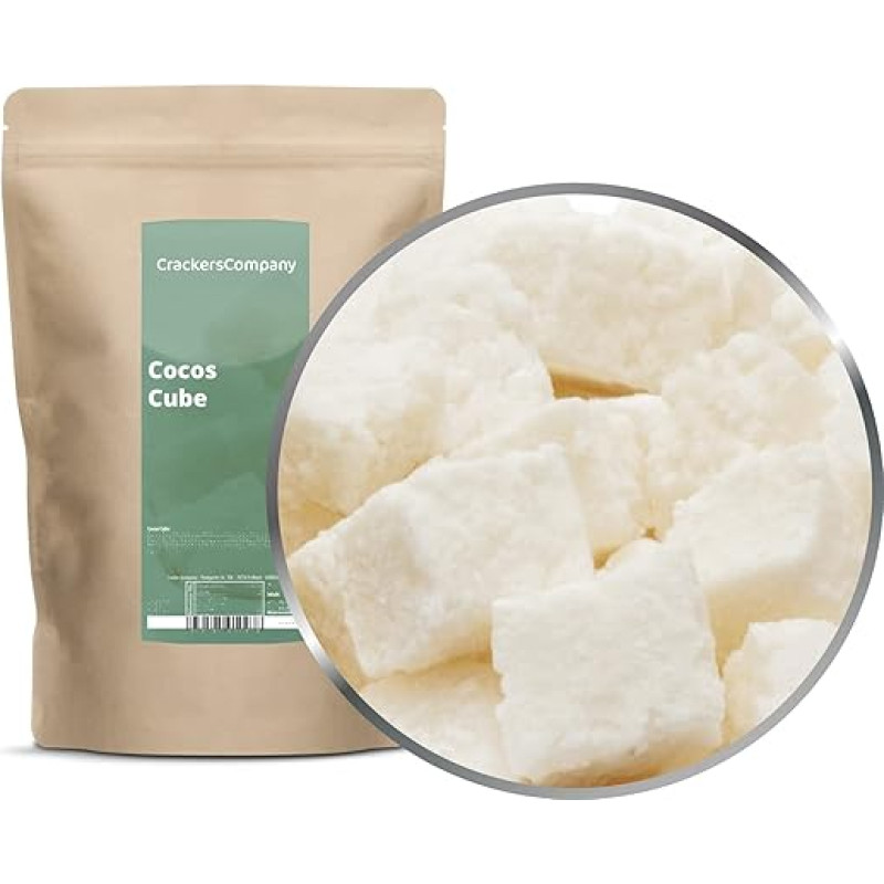 3 x 500 g kokosų gabalėliai, cukruoti, pagaminti iš kokosų mėsos Aukščiausios kokybės, mažai riebalų, be laktozės, be druskos