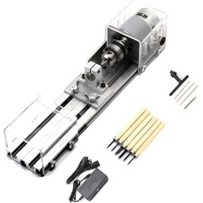 Aioneer Mini-Holzdrehmaschine, DIY-Holz-Miniatur-Perlendrehmaschine, Schleifen, Polieren Von Perlen, Holzbohrer, Rotationswerkzeug, 12–24 Vdc