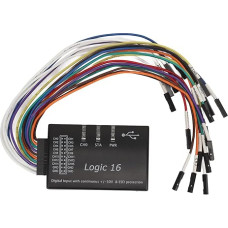 FTVOGUE 16 Channel Logic Analyzer, 100M Sample Rate, Luxury Interface, USB Power Supply with ESD Protection, Real-time Data Transfer Management