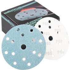 100 Stück 150 mm Schleifscheiben, 15,2 cm, 15 Löcher, 600er Körnung, Klett-Schleifscheibe, professionelle Exzenterschleifscheiben für Exzenterschleifer