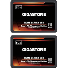 Gigastone Home NAS SSD 512 GB (2 vnt.) 24/7 Durable TLC High Durability Personal Server Cloud Data Storage RAID 3D NAND 2,5 colių SATA III vidiniai kietieji diskai