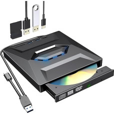 Išorinis CD DVD įrenginys, USB 3.0 C tipo, DVD įrenginys su įrašymo įrenginiu, išorinis įrenginys, skirtas nešiojamiesiems kompiuteriams, staliniams kompiuteriams, suderinamas su 