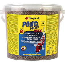 Tvenkinio granulių mišinys M 5L / 550g - plūduriuojančios tvenkinio žuvų maisto granulės auksinėms žuvelėms, Koi ir visoms šalto vandens žuvims