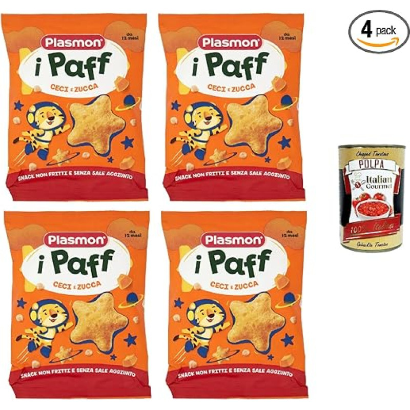 Plasmon užkandis Ceci e Zucca 4x 15g + Itališka gurmaniška polpa 400g