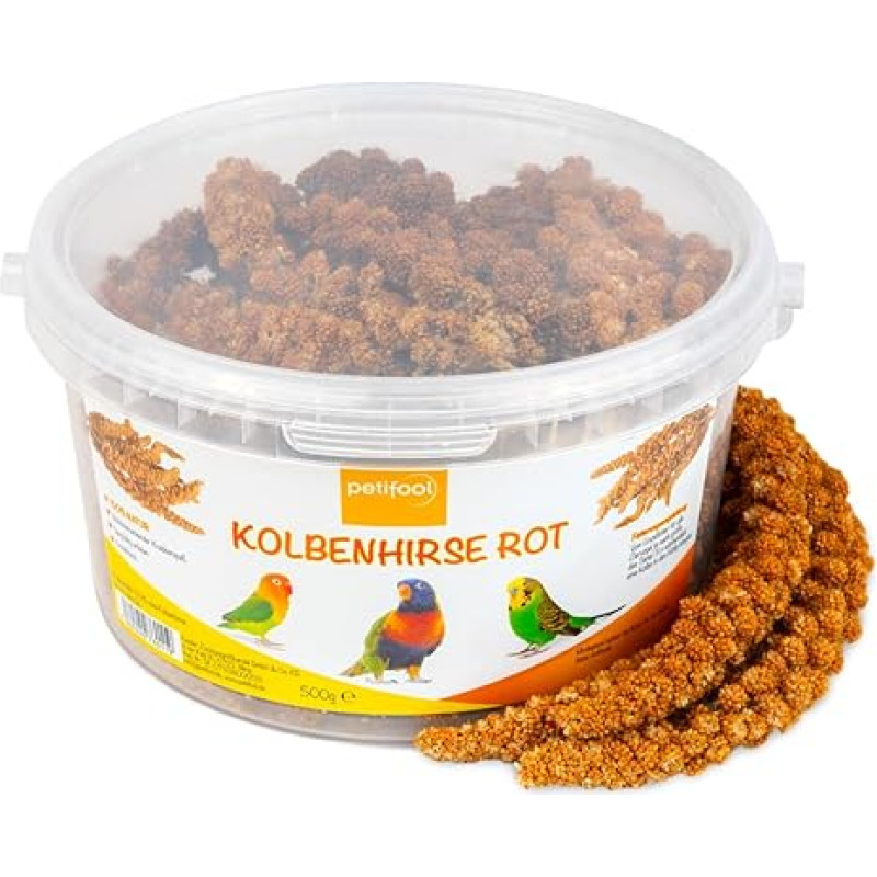 petifool raudonosios lapės soros, 500 g, individualus lesalas visiems naminiams paukščiams, lesalas paukščiams, 100 % natūralus