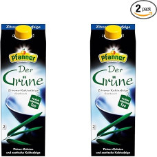 Pfanner The Green Lemon Cactus Pear - Directly brewed from green tea varieties and refined with lemon and cactus fig juice (1 x 2L) (Pack of 2)