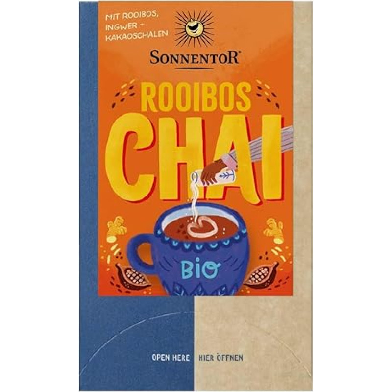 Sonnentor Chai Rooibos Tee, 18 Doppelkammerbeutel, 32,4g (1)