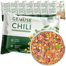 LiveFresh Vegetable Chilli, 14 x 400 g Vegan Diet Ready Meals, Low Carb Food with 26 g Protein and Only 340 kcal per Serving, Quick Preparation, Gently Shock-Frosted