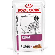 Royal Canin Veterinary Renal | 12 x 100g | Visavertis dietinis maistas suaugusiems šunims | Inkstų funkcijai palaikyti | Su skaniais gabalėliais padaže