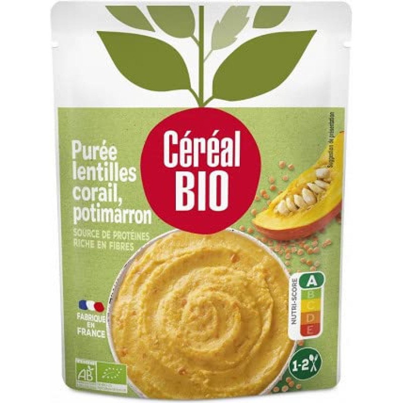Geriausias pasiūlymas Linsenpüree, Koralle, Kürbis, 250 g, Cereal Bio (4 Stück)