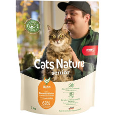 MERA Cats Nature Huhn Premium Senior Katzenfutter Trocken 400g | Getreidefrei, zuckerfrei & nierenschonend | Trockenfutter für Katzen mit hohen Fleischanteil | Sausas kačių maistas