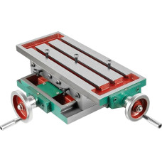 WOLEGM kryžminis frezavimo stalas, 52 x 28 x 10 cm, daugiafunkcinis stalinis gręžimo stalas, kryžminis stumdomas stalas, reguliuojamas gręžimo stalams, grąžtams ir frezavimo staklėms