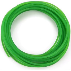 1/2 pavaros diržas, pagamintas iš uretano žarnos, aukščiausios kokybės poliuretano PU apvalus diržas su šiurkščiu paviršiumi, PU pavaros diržas (žalias) (3 mm x 10 m)