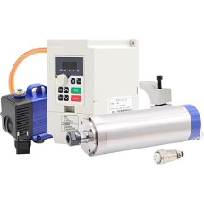 110 V 220 V 1,5 kW ER16 wassergekühlter Motorsatz, 65 mm, 4-teiliges Lager, Wechselrichter, Wasserpumpe und Halterung(220v)