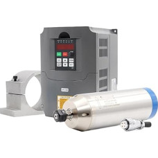 220 V/380 V, 3,2 kW, ER20, 4-Lager, wassergekühlte Spindel, 4-kW-Wechselrichter und 100-mm-Halterung (plieninis rutulinis guolis, 380v)