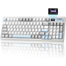 YUNZII IF99 belaidė mechaninė žaidimų klaviatūra su išmaniuoju LCD ekranu, QMK/VIA programuojama BT/2.4G/USB-C antspaudu tvirtinama 