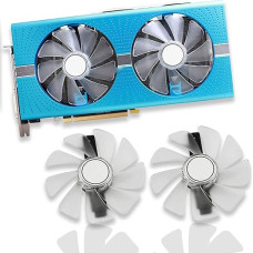 Dotodo CF1015H12D/FDC10U12S9-C vaizdo plokštės aušinimo ventiliatorius, skirtas Sapphire NITRO RX 580 RX 570 RX 480 VGA vaizdo plokštės aušinimui (juodas, 2 vnt.)