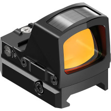 Feyachi Red Dot Visor for Gun, 2 MOA Solar Backup Handgun Red Dot Visor, 1500G Shockproof IPX7 Waterproof Rifle Scope Mini Visor for Picatinny Mounting