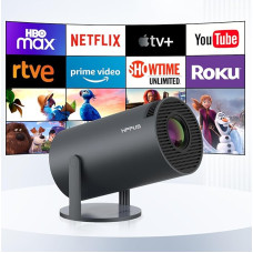 HIPPUS mini išmanusis projektorius 4K Full HD 1080P, 270° pasukimo kampu Nešiojamasis projektorius Mažas vaizdo projektorius Mobilusis telefonas 
