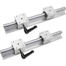 WQGQPXOB Professionelle 2 Sbr10 Sbr12 Sbr16 Sbr20 Sbr25 Linearwellenstangenschienenführung + 4 Gleitlagerblöcke