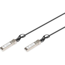 DIGITUS universalus SFP+ DAC kabelis - 10 Gbit/s - tinklo kabelis - 0,5 m - tiesioginio prijungimo kabelis - tiesioginio prijungimo varinis kabelis - AWG30 Twinax - juodas