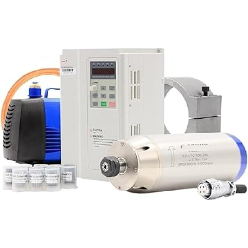 3,7 kW Metallbearbeitungsspindelsatz 800 Hz & Wechselrichter & 150-W-Pumpe(400Hz-12000rpm,380v)