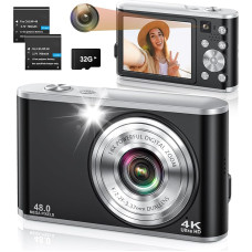 Skaitmeninis fotoaparatas 4K 64MP automatinio fokusavimo vaizdo kamera su dvigubu objektyvu